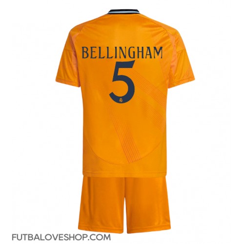 Dres Real Madrid Jude Bellingham #5 Preč pre deti 2024-25 Krátky Rukáv (+ trenírky)